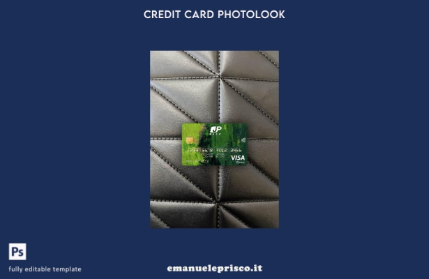modello frontale photolook per carta classica visto bancario Japan Post in stile